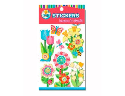 stickers-decorativos-de-flores-y-mariposas-ronda-673110440