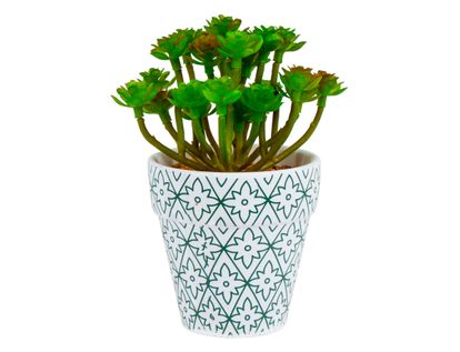 planta-artificial-14cm-flores-verde-jarron-de-arcilla-con-piedras-7701016270359