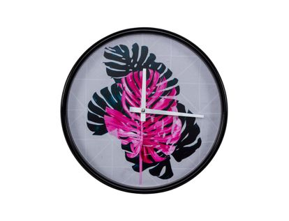 reloj-de-pared-30-5cm-circular-hoja-mostera-rsd-ngr-fuc-azl-7701016442541