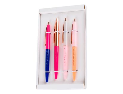 set-boligrafos-4und-just-for-you-oro-rosa-6971706321123