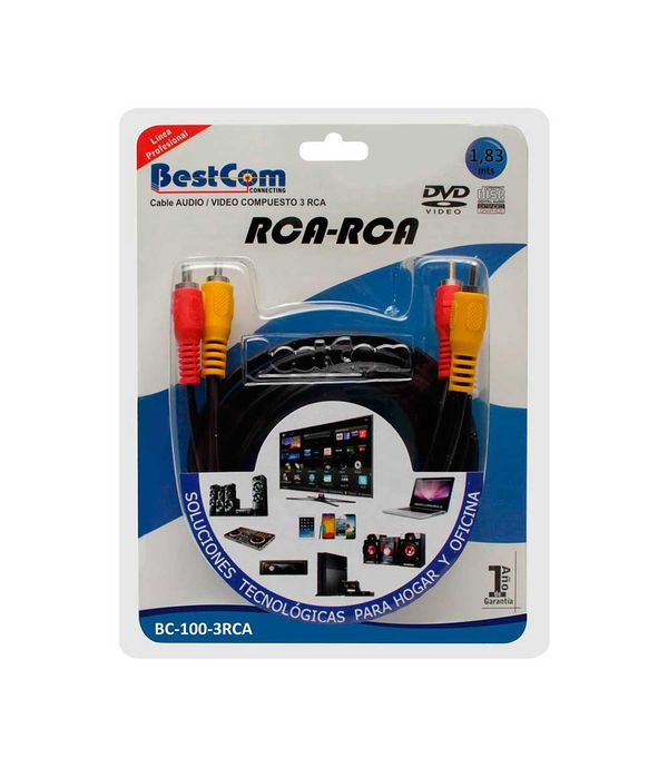 Cable Audio Video Compuesto Rca Rca De 1 83 M Panamericana