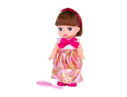 muneca-25-cm-vestido-blanco-rosado-con-mono-fucsia-7701016754262