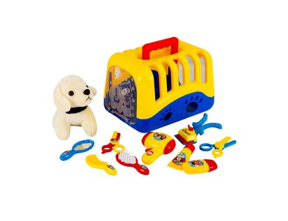 set-de-veterinaria-11-piezas-amarillo-azul-con-mascota-7701016764582