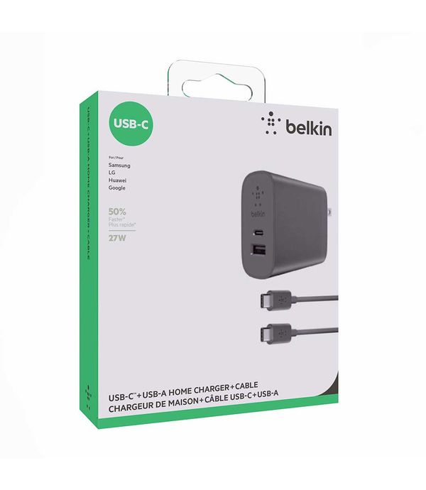 Cargador De Pared Belkin De 2 Puertos Usb C Y Usb A Panamericana
