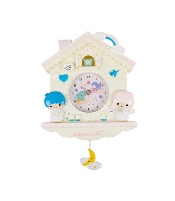 Reloj De Pared Blanco Casa Little Twin Stars 30 Cm Panamericana