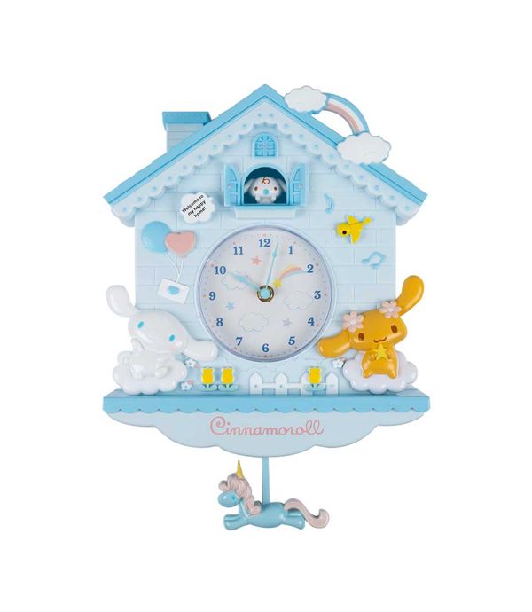 Reloj De Pared Azul Casa Cinnamoroll 30 Cm Panamericana