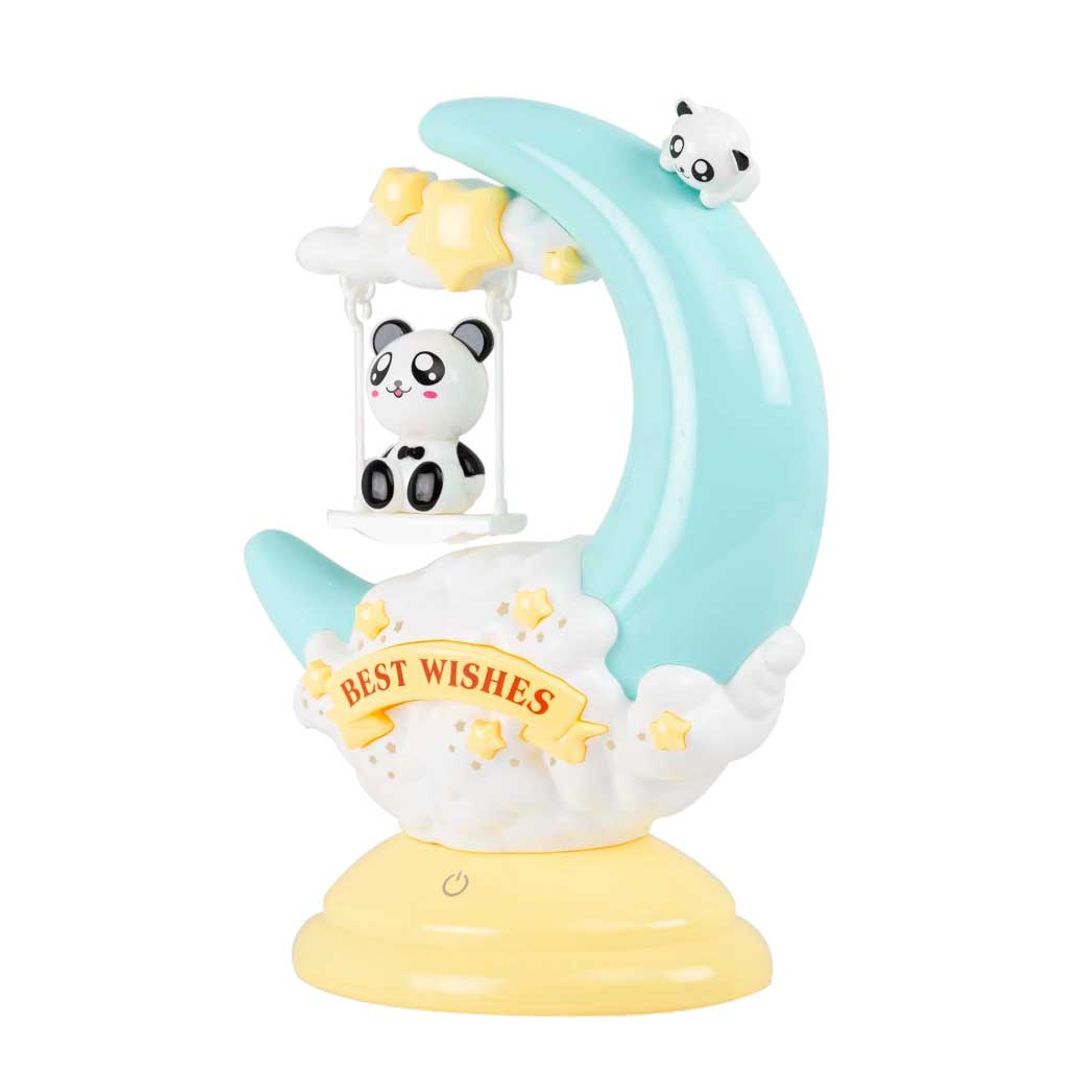 lampara de mesa usb led diseno luna y panda