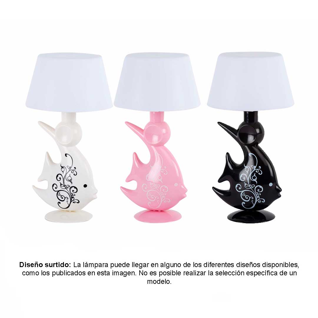 lampara de mesa luz led usb diseno pez angel surtido