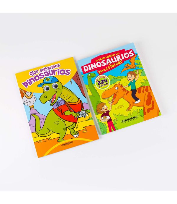 Libro para colorear y actividades 2 X-Princesa & Dinosaurio 2 Libros