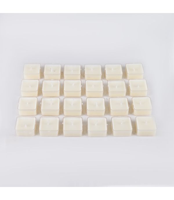 set de 25 velas decorativas blanco mate