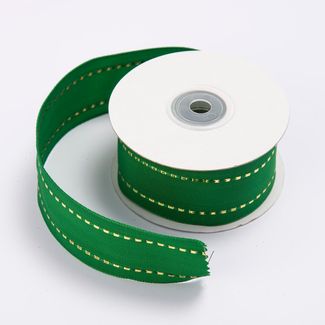 cinta-de-poliester-3-8-cms-x-9-mts-color-verde-linea-punteada-dorada-7701016018180