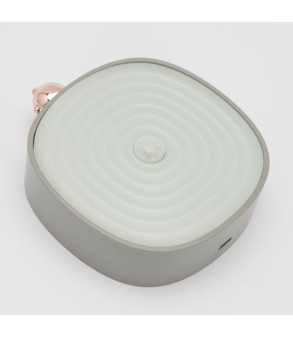lampara de pared usb gris con sensor luz led