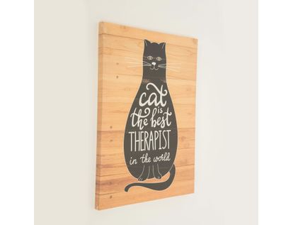 cuadro-canvas-40-x-30-cm-cat-is-the-best-7701016827805