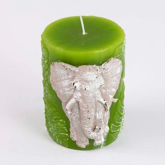 vela-verde-solida-grabado-elefante-y-hojas-10-cm-7701016862905