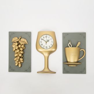set-reloj-de-pared-copa-con-cuadros-uvas-y-taza-champagne-7701016124829