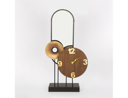 reloj-de-mesa-de-26-5-x-52-8-cm-en-mdf-con-espejo-en-ovalo-cafe-y-negro-7701016134286