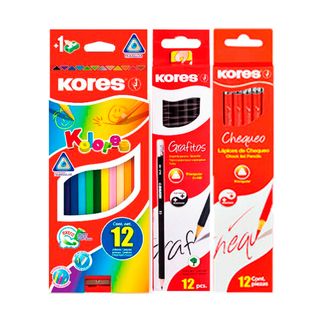 kit-escolar-kores-colores-x-12-lapices-de-grafito-x-12-lapices-de-chequeo-x-12-7705053940145