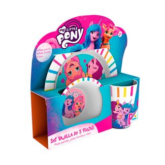set-vajilla-my-little-pony-x3-piezas-673103602