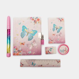 set-diario-con-libreta-esfero-y-accesorios-mariposa-14-9-x-10-6-cm-rosado-7701016292184