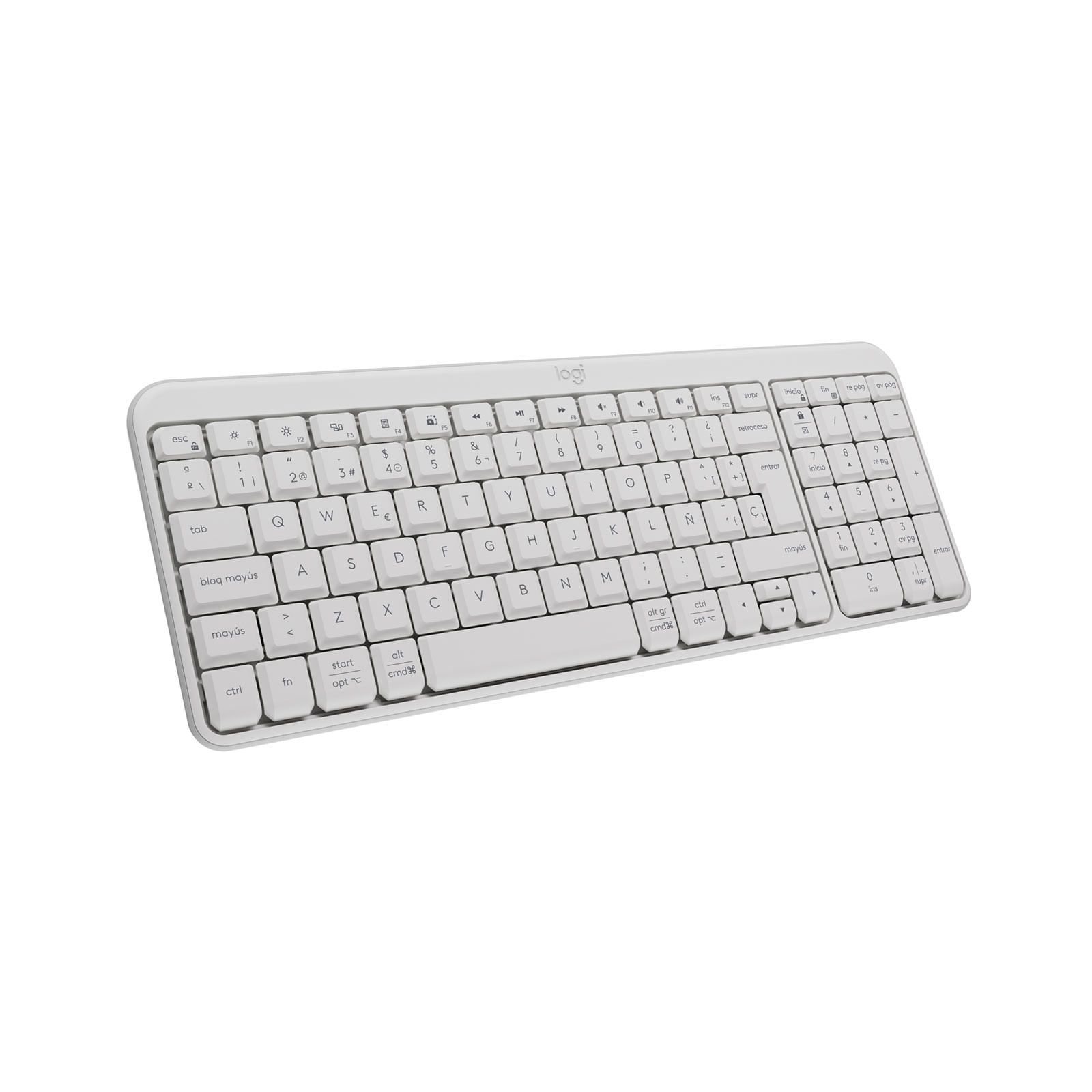 Teclado inalámbrico con Bluetooth Logitech K250, blanco