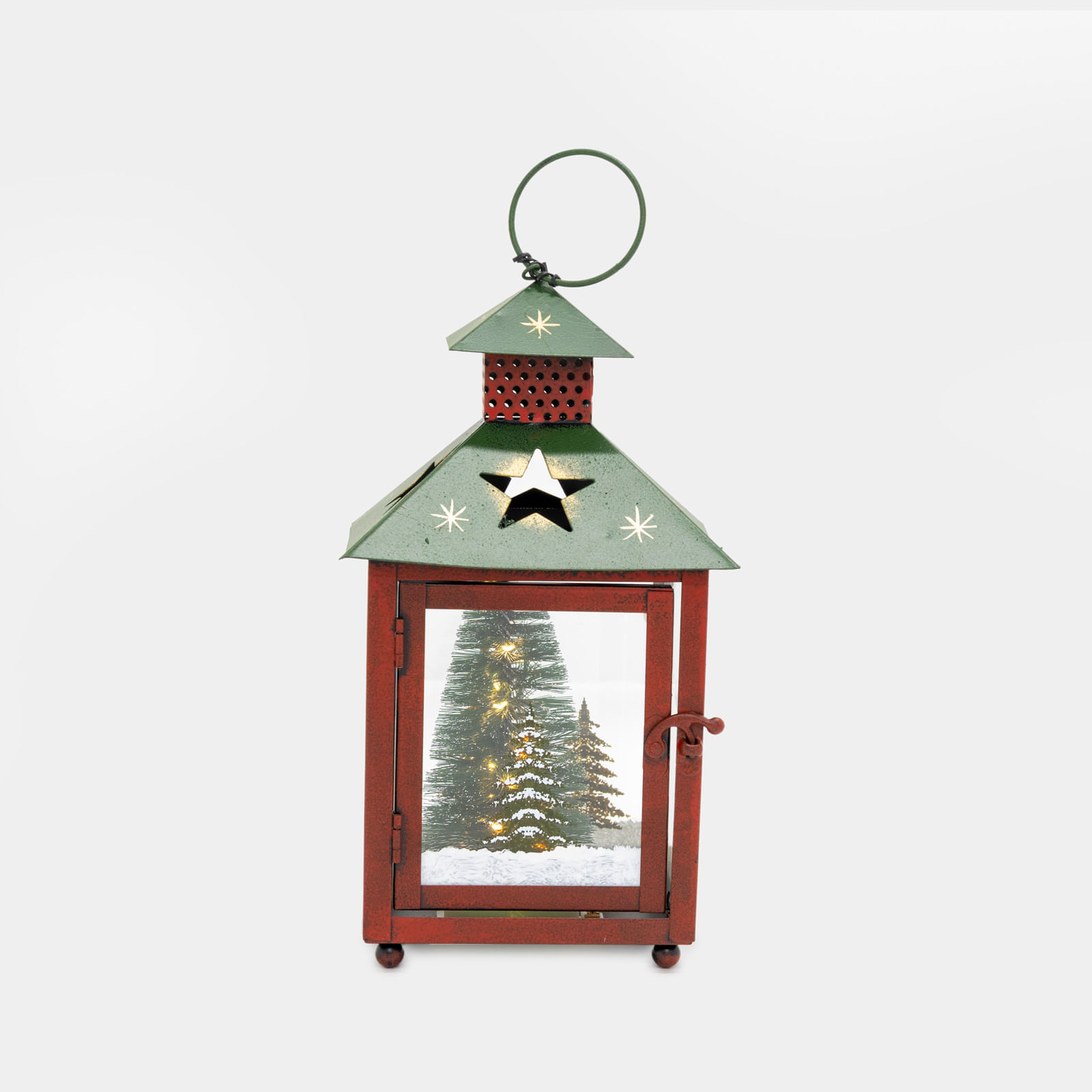 Farol con luz led y árbol
