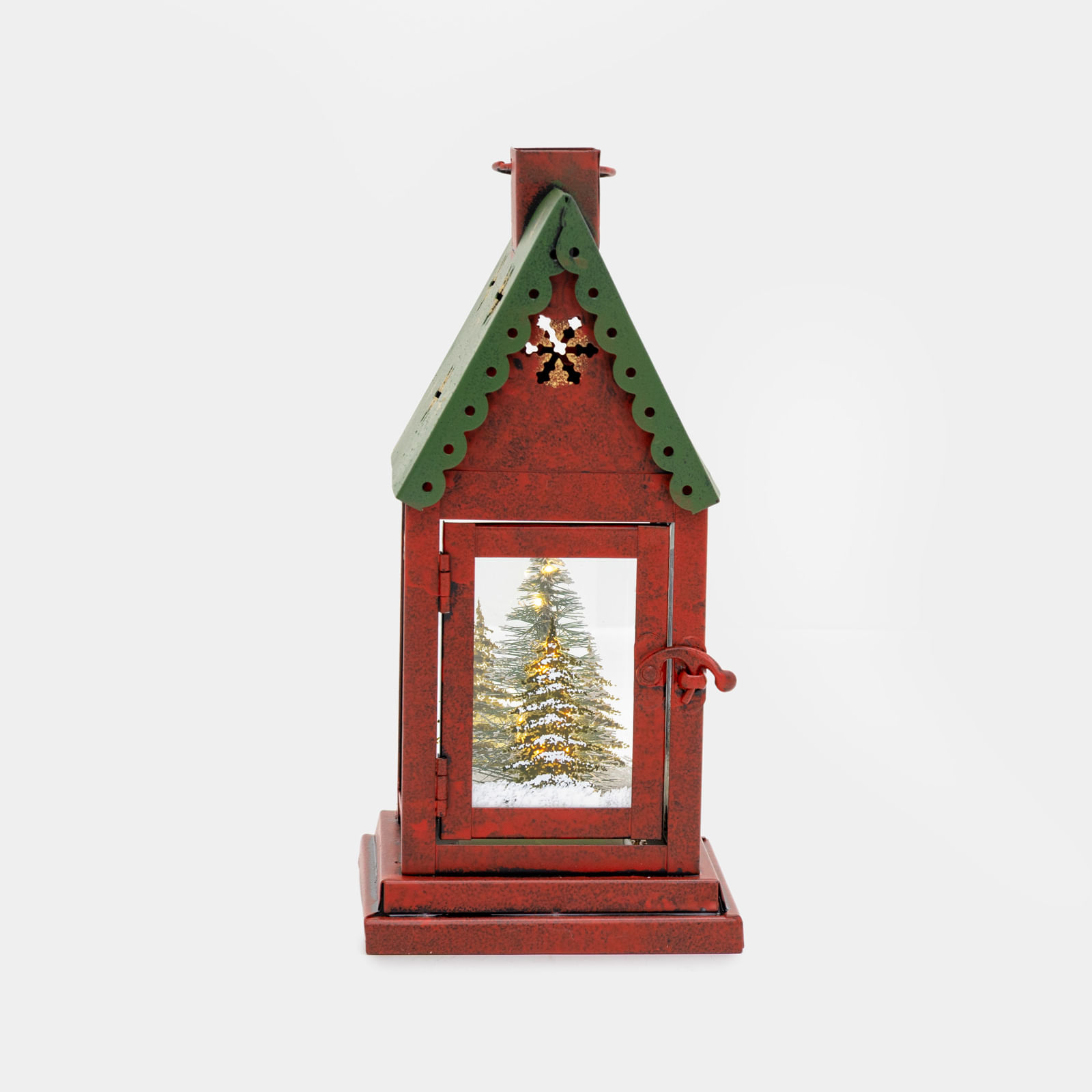 Farol con árbol y luces led